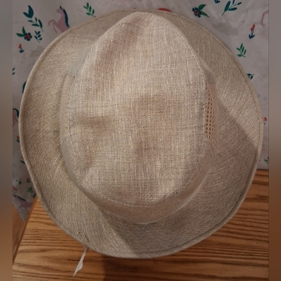 NWT Henschel Cream Italian Linen Mesh Lightweight Unisex Breezer Safari Hat SZ M main image 6